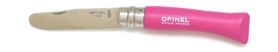 Couteau opinel inox rose  à bout rond