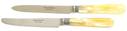 Couteaux de table manche champagne