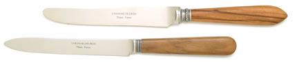 Couteaux de table manche en bois d'olivier