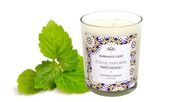 Grosse bougie décorative parfum patchouli