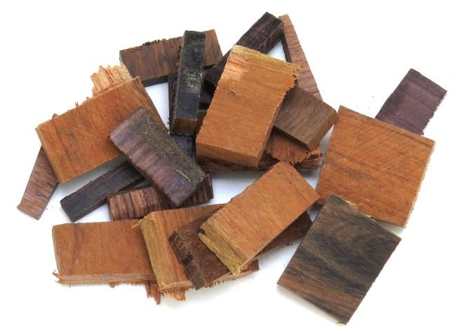 CHUTES DE  BOIS DE VIOLETTE ET PALISSANDRE POUR MANCHE