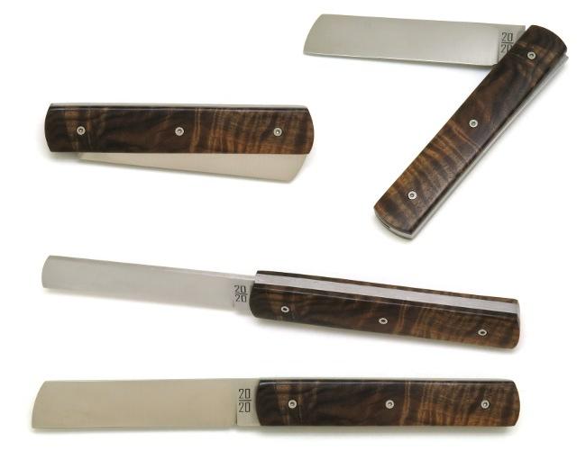 COUTEAU FERMANT 20/20 PAR LE FIDELE EN BOIS DE NOYER MANCHE 11 CM - LAME INOX 12C27