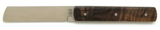 Couteau 20 sur 20 par Le Fidèle en bois de noyer
