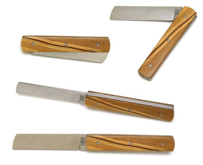 COUTEAU FERMANT 20/20 PAR LE FIDELE EN BOIS D'OLIVIER MANCHE 11 CM - LAME INOX 12C27