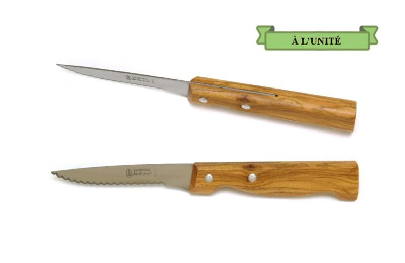 Couteau à steak en bois dentelé