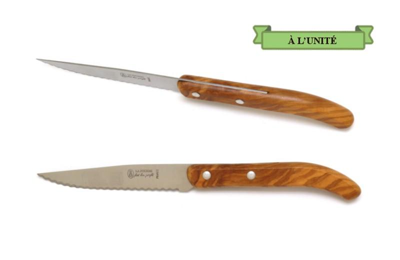 Couteau à steak français en olivier