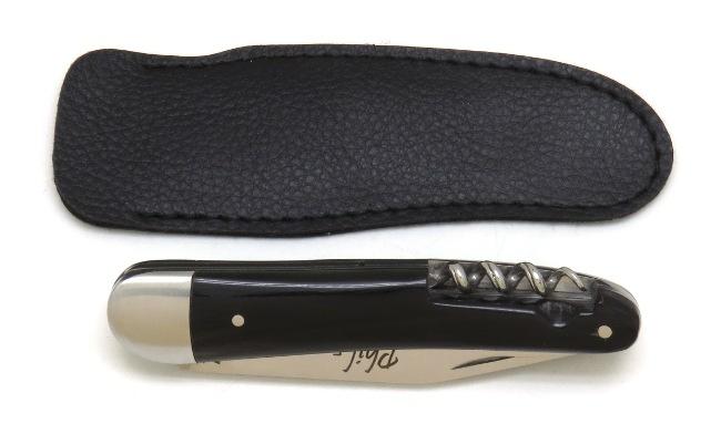 COUTEAU ALSACIEN TIRE BOUCHON EN CORNE MANCHE 10 CM - AVEC TIRE BOUCHON 