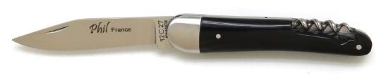 Couteau Alsacien avec tire bouchon manche en corne