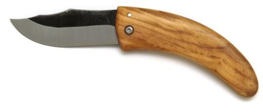 Couteau de berger corse en bois d'olivier