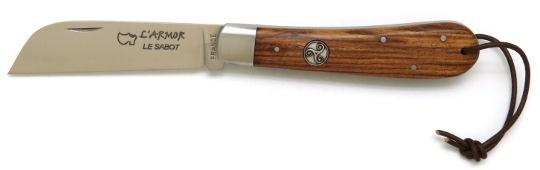Couteau breton L'Armor en bois de violette médaillon triskel