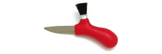 Couteau à champignons Morakniv manche rouge