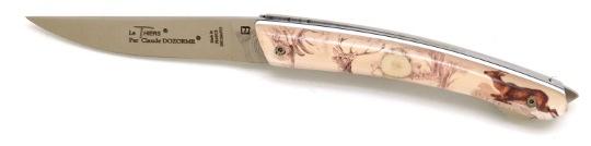 Couteau de chasse artisanal Le Thiers ® décor cerf