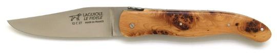 Couteau de chasse pliant Laguiole en genévrier