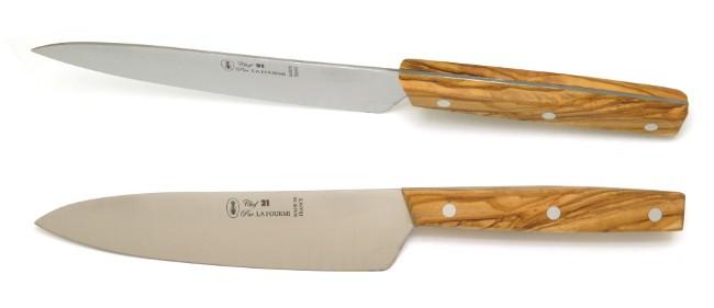 COUTEAU DE CUISINE EMINCEUR CREATION LAME 17 CM - MANCHE EN BOIS D'OLIVIER