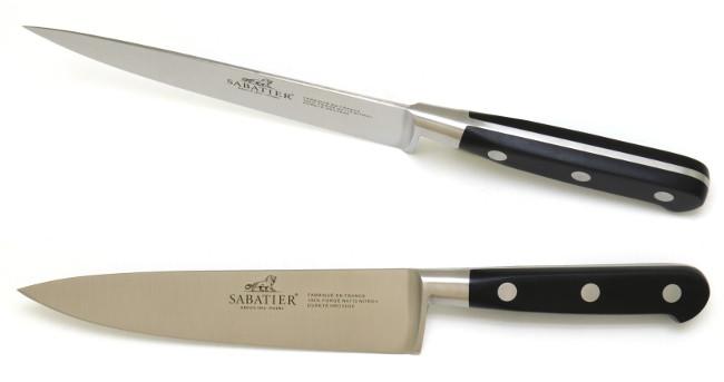 Couteau à pain Lion Sabatier Chef lame dentée 20cm manche en polyacétal noir