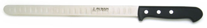 Couteau à découper le jambon alvéolé noir