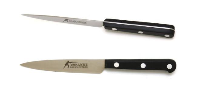 COFFRET LAME NOIRE MANCHE NOIR : COUTEAU OFFICE ET SANTOKU - Tecniba