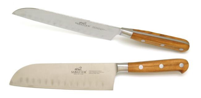 Couteau de cuisine japonais santoku Sabatier en olivier