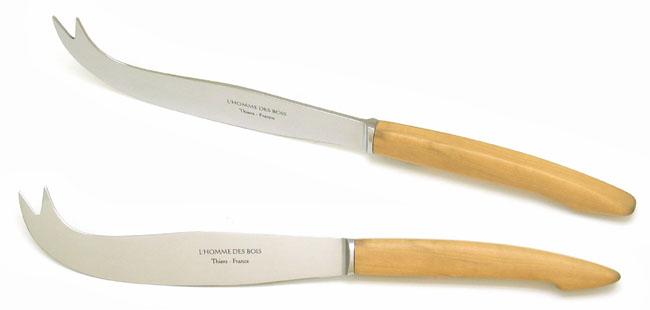 4 couteaux à fromage avec manche en bois ou en corne fabriqués en Italie