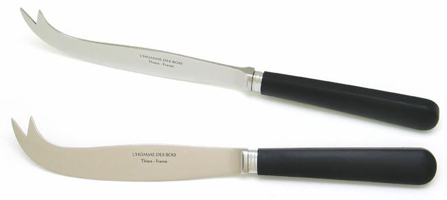 COUTEAU FROMAGE TRADITION MANCHE EN RESINE FACON EBENE - VIROLE FILET N°10 CHROMEE