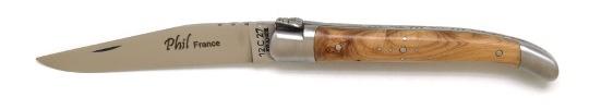Couteau Laguiole artisanal en bois de genévrier