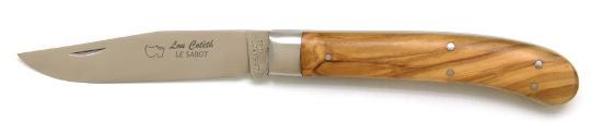 Couteau Lou Coteth manche en bois d'olivier