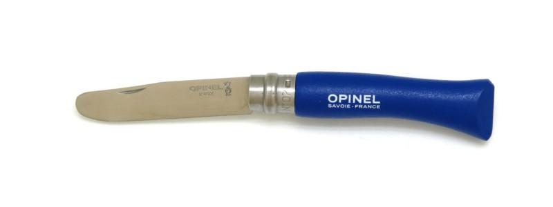 Canif opinel inox bleu à bout rond 
