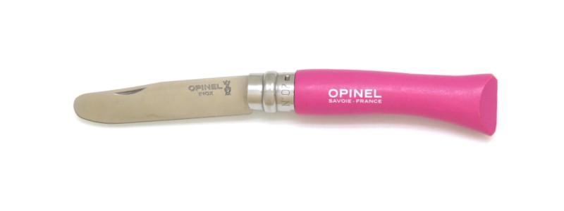 Canif opinel inox rose  à bout rond
