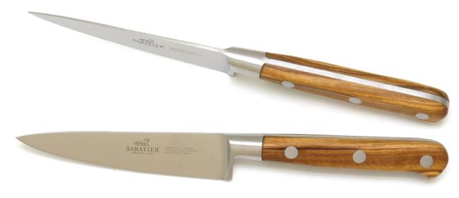 Couteau d'office forgé Sabatier lame 10 cm en bois d'olivier