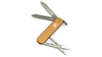 Couteau onglier Suisse Victorinox manche en alox jaune wet sand