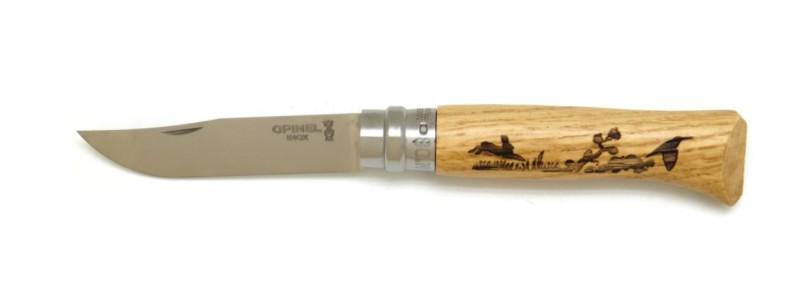 Couteau opinel animalia gravure lièvre