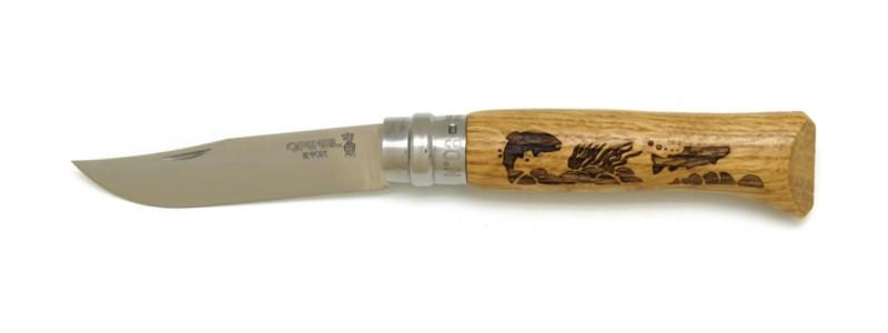 Couteau Opinel Animalia gravure poisson