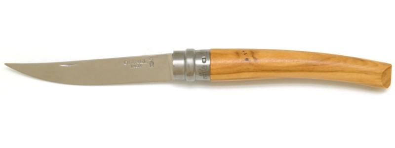 Couteau Opinel N°10 effilé en olivier et lame inox