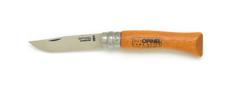 Couteau opinel n°7 lame carbone manche en bois de hêtre