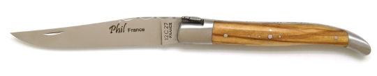 Couteau pliant en bois d'olivier