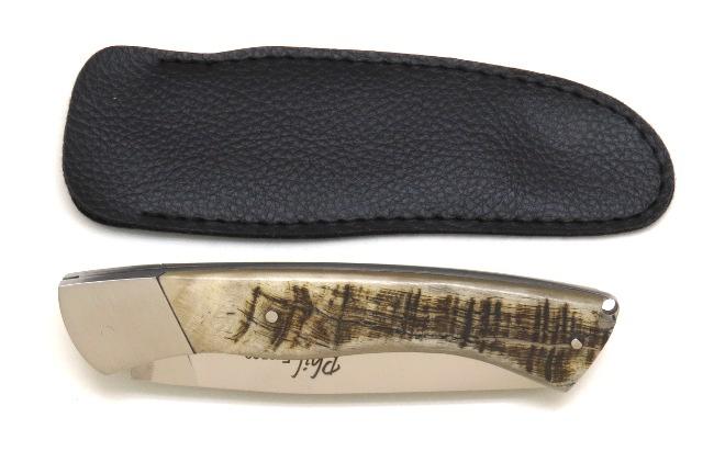 COUTEAU PLIANT RODD F NATURE EN CORNE DE BELIER MANCHE 12 CM - 1 LAME INOX 12C27