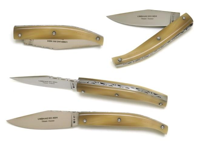 COUTEAU AGENAIS EN POINTE DE CORNE BLONDE GAMME VINTAGE - FABRICATION ARTISANALE