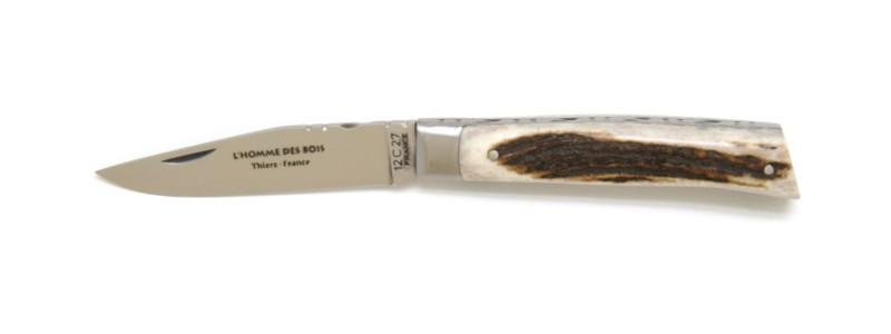 Couteau fermant alpin en bois de cerf