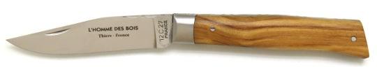 Couteau de poche Alpin en bois d'olivier