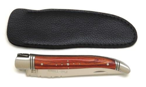 COUTEAU DE POCHE PHIL EN BOIS DE ROSE 2 MITRES INOX - MANCHE 12 CM