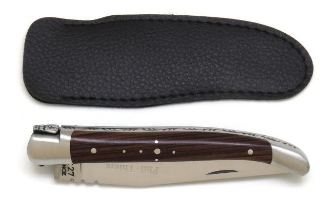 COUTEAU DE POCHE PHIL EN BOIS DE VIOLETTE 2 MITRES INOX - MANCHE 11 CM