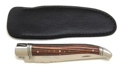 COUTEAU DE POCHE PHIL EN BOIS DE VIOLETTE 2 MITRES INOX - MANCHE 12 CM