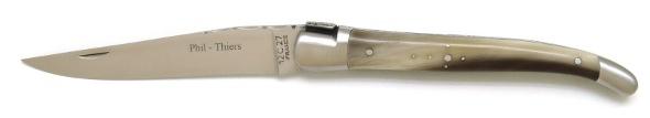 Couteau de poche en corne blonde 13 cm