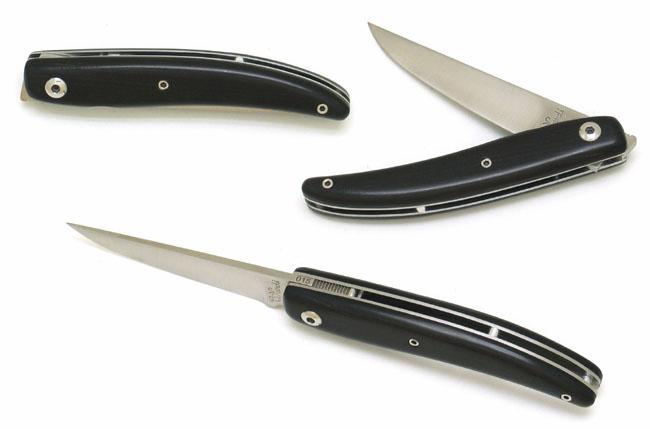 Couteau de poche - Knofe pliable noir avec poignee Liban
