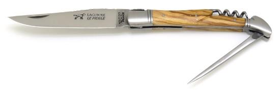Couteau de poche Laguiole avec poinçon en bois d'olivier