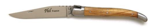 Couteau de poche Laguiole manche en bois d'olivier
