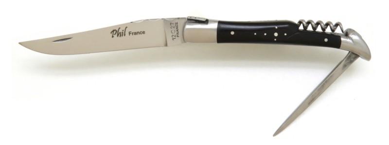 couteau pliant avec poinçon en bois d'ébène