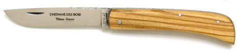 Couteau pliant Mineur manche en bois d'olivier