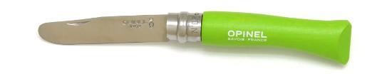 Couteau Opinel inox  vert pomme à bout rond