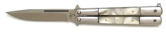 Couteau papillon inox nacrine